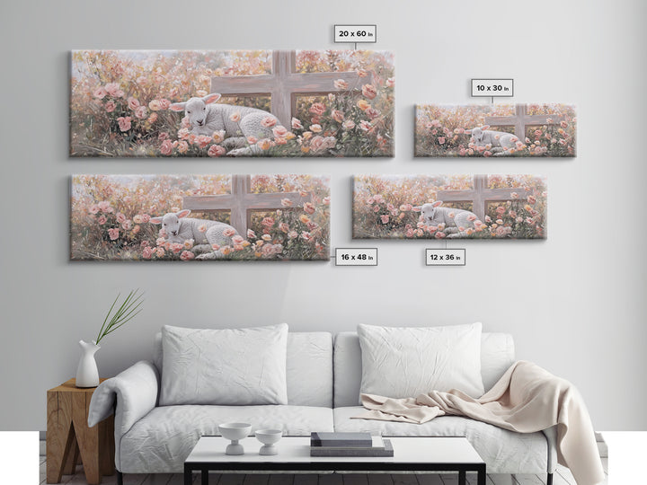 Field Of Promise – Framed Canvas Print – Christian Art Print – Panoramic Wall Art – Christian Christmas Art – Christian Decor For Home – Gi
