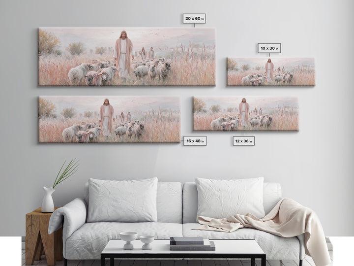 Sacred Quiet | Framed Canvas Print | Christian Wall Art | Panoramic Painting | Jesus Canvas Art | Christian Art Print | Christmas Art