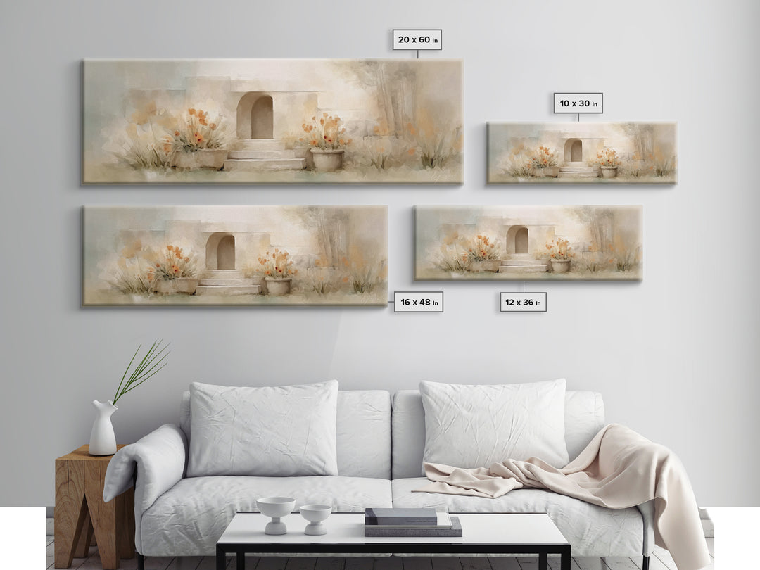 Light Of Renewal, Framed Canvas Print, Christian Art Canvas, Panoramic Painting, Christian Christmas Art, Christian Wall Art, Jesus Paintin