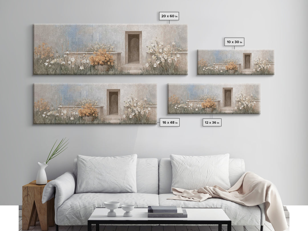 Radiant Stone Refuge – Framed Canvas Print – Christian Christmas Art – Panoramic Art – Christian Art Canvas – Jesus Painting – Christian Wa