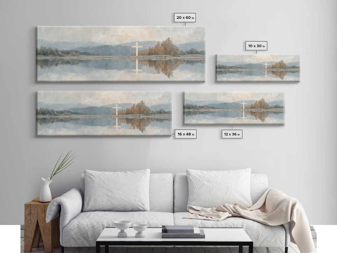 Evening Bethlehem Glow – Framed Canvas Print – Christian Wall Art – Panoramic Frame – Christian Art Canvas – Christmas Art – Christian Gift