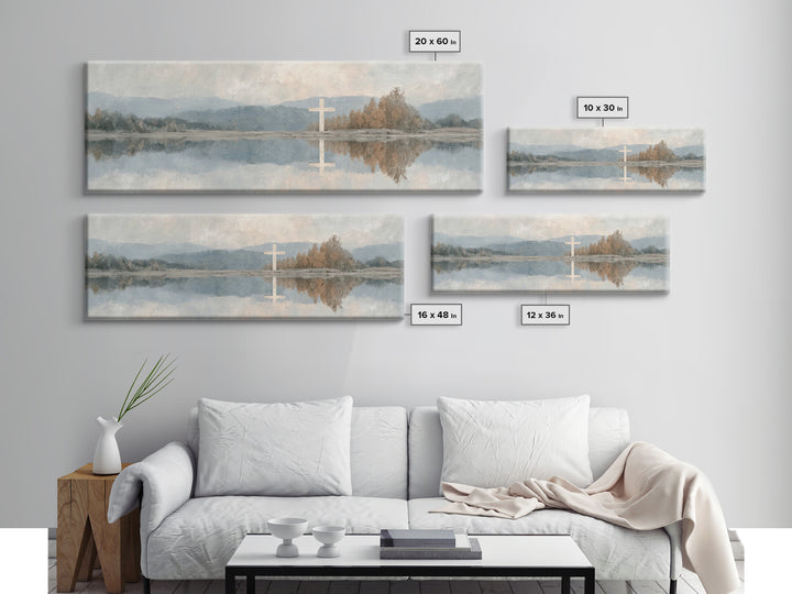 Evening Bethlehem Glow – Framed Canvas Print – Christian Wall Art – Panoramic Frame – Christian Art Canvas – Christmas Art – Christian Gift