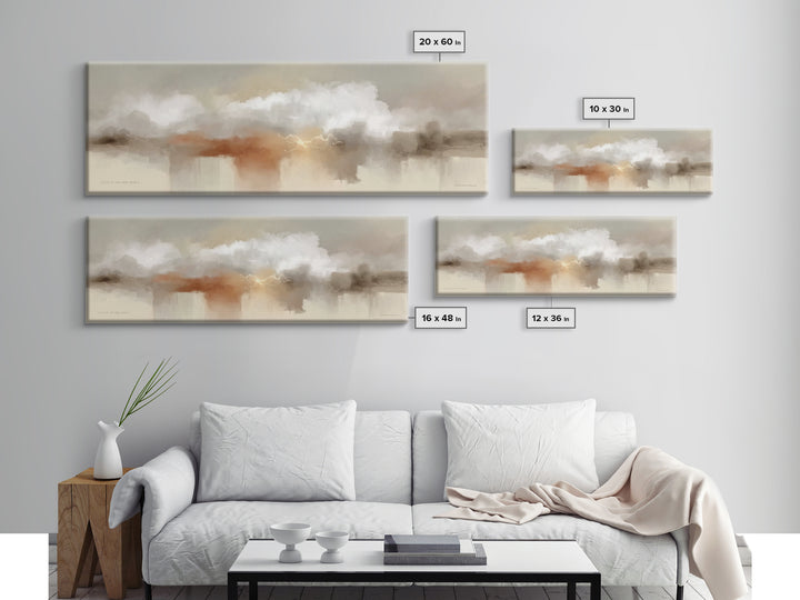 Storm Of Glory | Framed Canvas Print | Christian Art Canvas | Panoramic Painting | Christian Wall Art | Modern Christian Art | Christian Gi