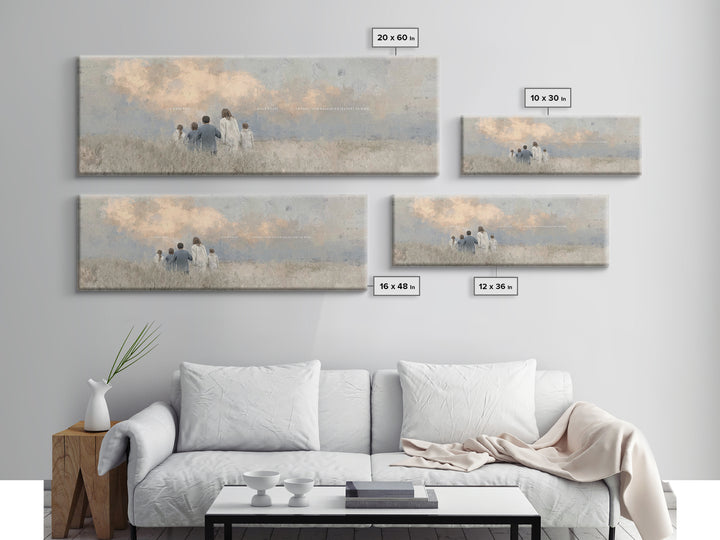 Promise Of Gathering, Framed Canvas Print, Christian Painting, Panoramic Frame, Christian Art Canvas, Christian Wall Art, Christian Christm