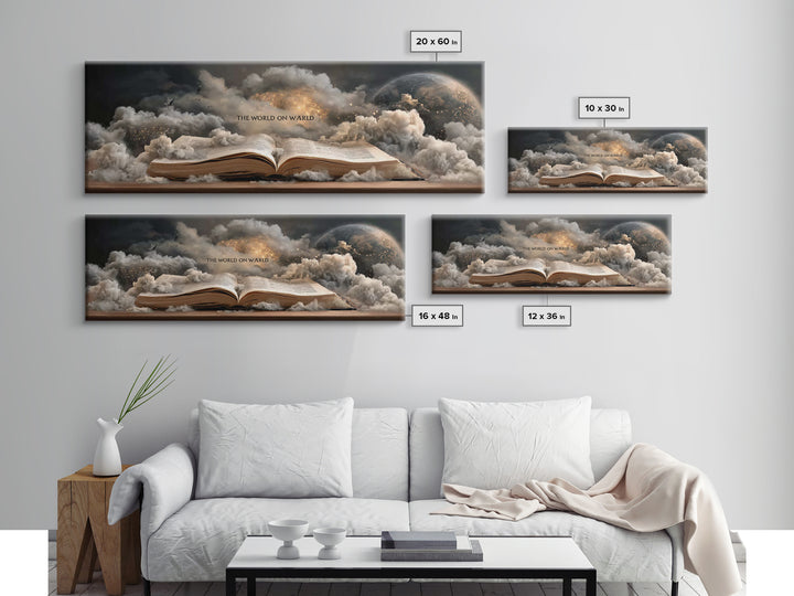 Word Of Creation – Framed Canvas Print – Christian Wall Art – Panoramic Art – Christian Art Print – Jesus Painting – Christian Gift