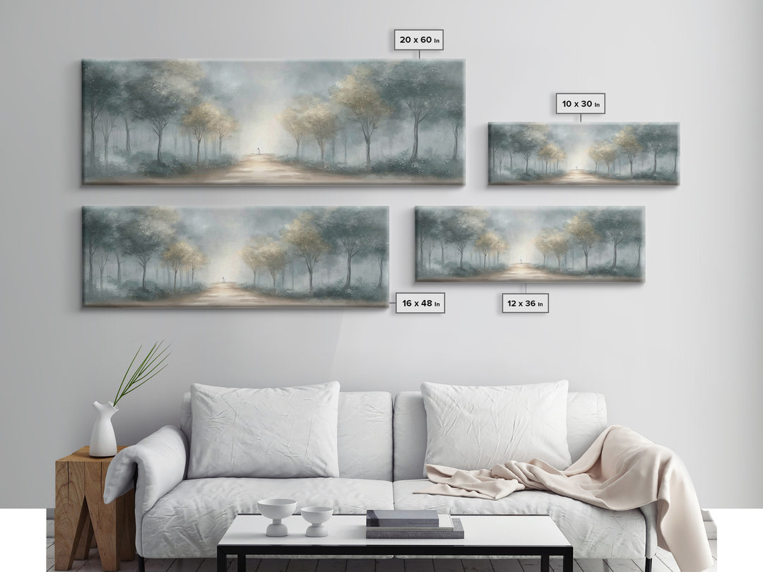 Light Of The Way, Framed Canvas Print, Panoramic Art, Christian Wall Art, Christian Art Canvas, Modern Christian Art, Jesus Painting, Chris