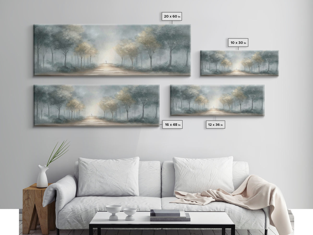 Light Of The Way, Framed Canvas Print, Panoramic Art, Christian Wall Art, Christian Art Canvas, Modern Christian Art, Jesus Painting, Chris