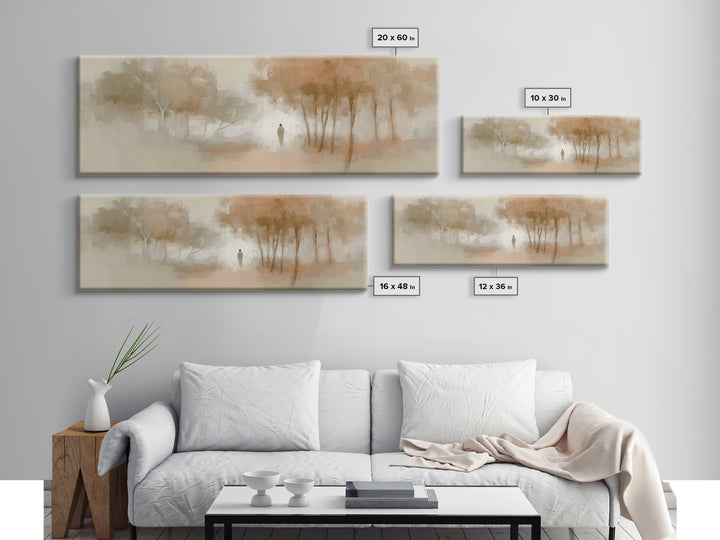 Autumn Grace Path | Framed Canvas Print | Panoramic Painting | Christian Art Canvas | Christian Art Work | Modern Christian Art | Christian