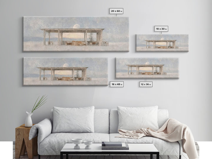 Winter Pasture Grace – Framed Canvas Print – Panoramic Art – Christian Wall Art – Christmas Art – Christian Art Canvas – Christmas Decorati