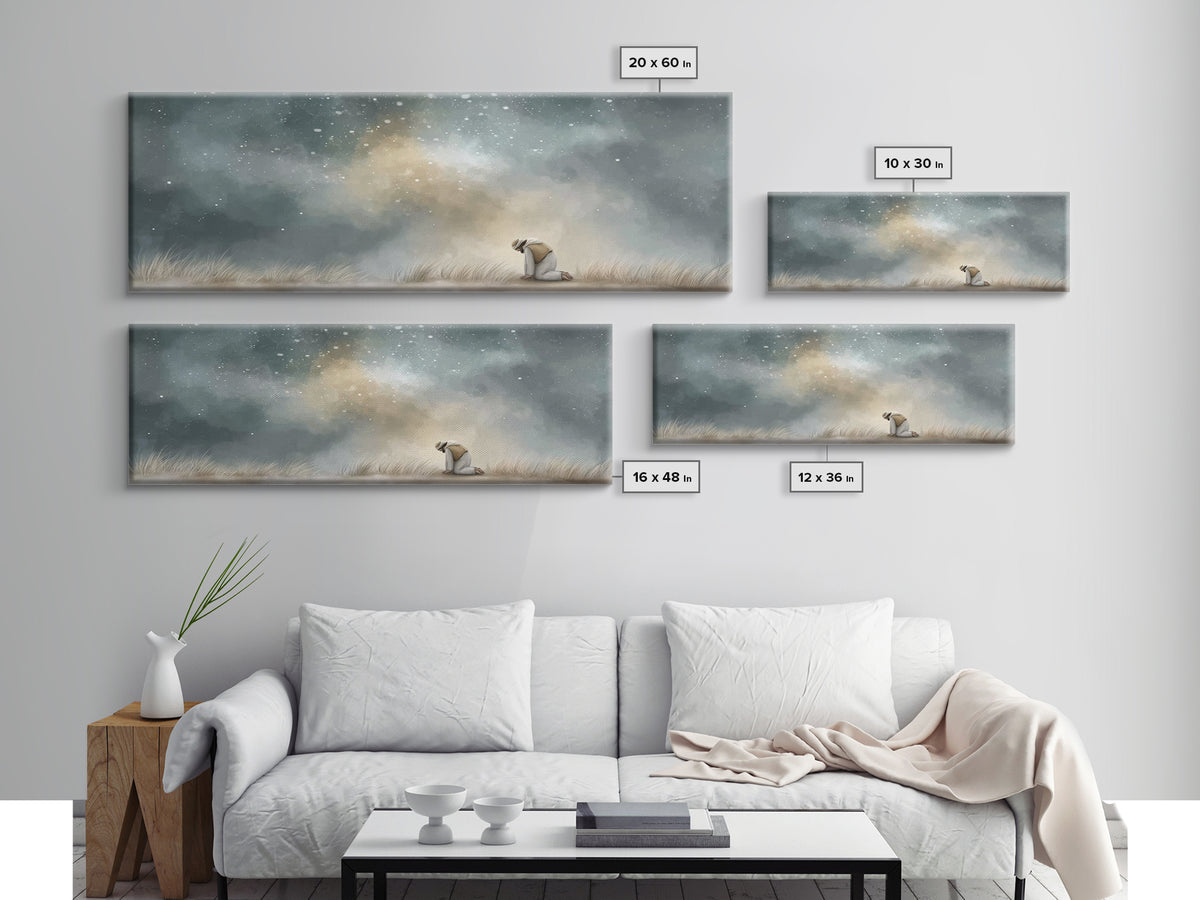 Stars Of Hope – Framed Canvas Print – Panoramic Art – Christian Wall Art – Jesus Painting – Christian Art Canvas – Christmas Art