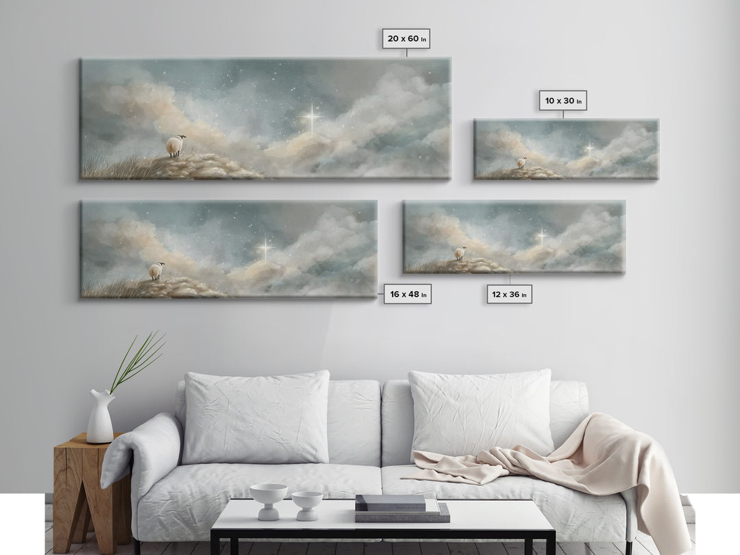 Star Of Peace – Framed Canvas Print – Panoramic Art – Christian Wall Art – Christian Art Canvas – Christmas Art – Christian Gift Ideas