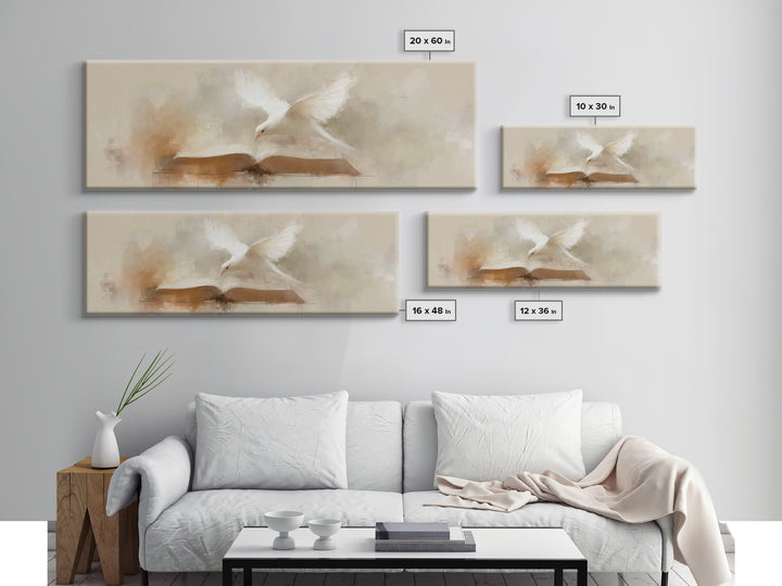 Glory Of The Word | Framed Canvas Print | Panoramic Wall Art | Christian Art Gift | Christian Paintings | Minimalist Christian Art | Christ