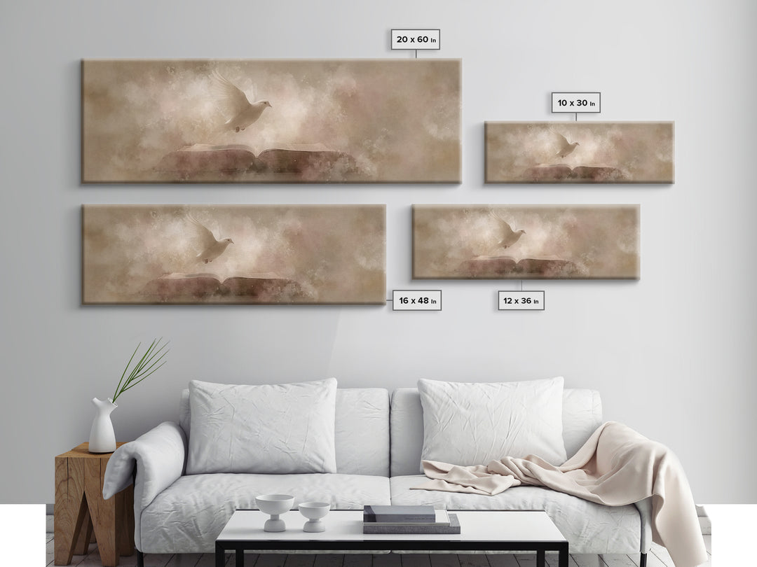 Breath Of Heaven – Framed Canvas Print – Panoramic Frame – Christian Wall Art – Subtle Christian Art – Christian Art Canvas – Christian Chr