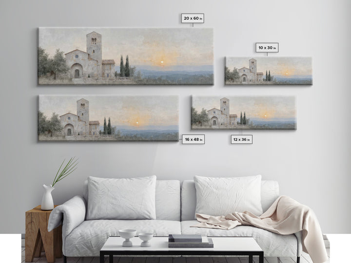 Watcher Of The Bells – Framed Canvas Print – Panoramic Print – Christian Art Canvas – Christian Wall Art – Christmas Art – Christian Christ