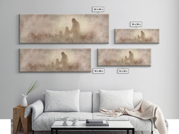 Silent Glory | Framed Canvas Print | Christian Wall Art | Christian Art Canvas | Christmas Art | Panoramic Frame | Christian Christmas Art