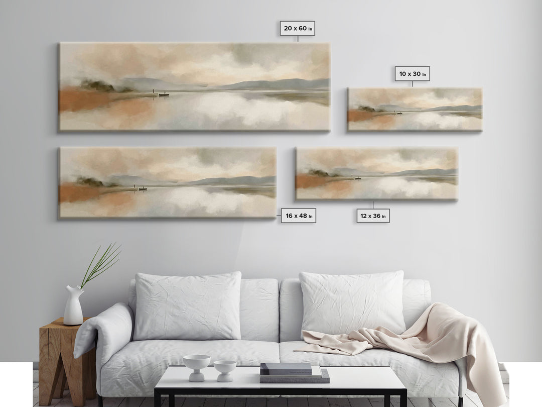 Radiant Horizon Peace | Framed Canvas Print | Christian Wall Art | Panoramic Frame | Jesus Painting | Christian Art Canvas | Christmas Art