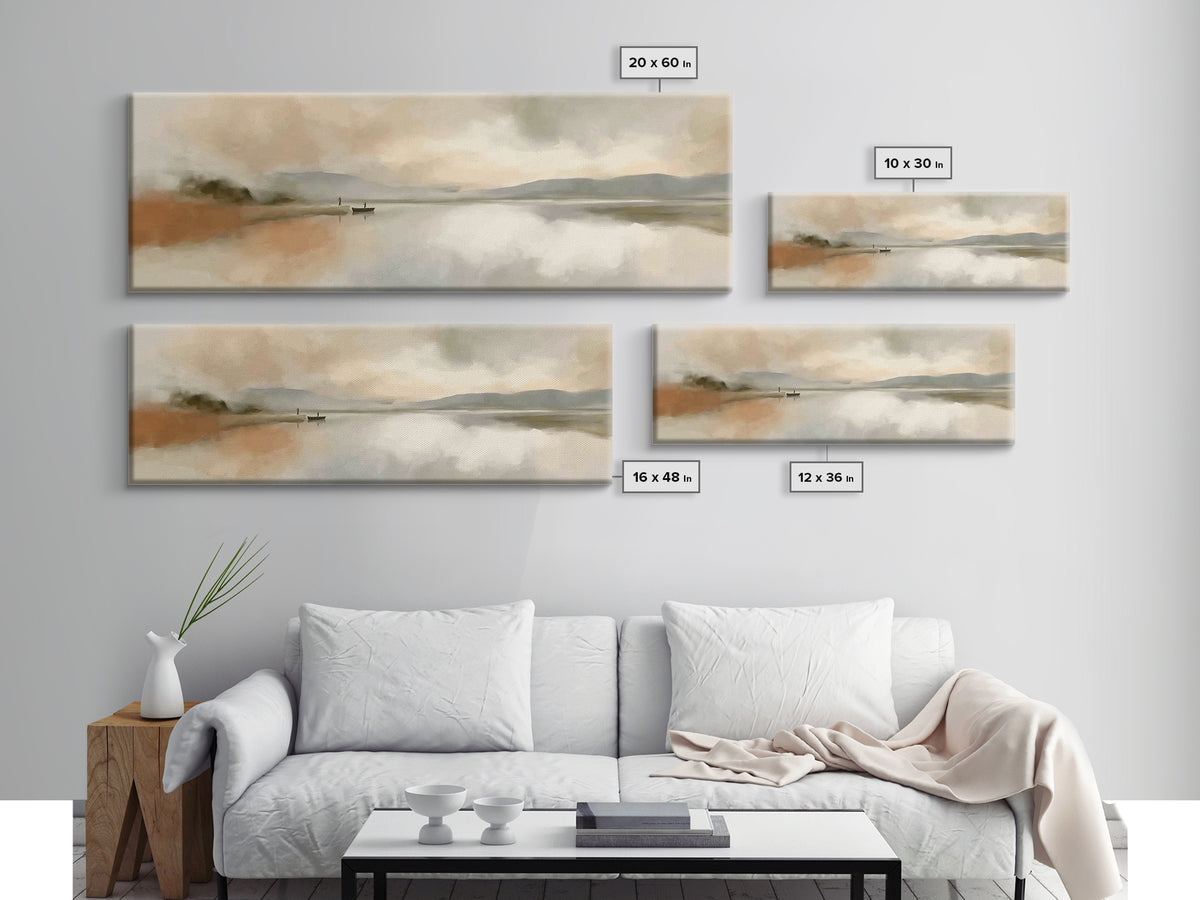 Radiant Horizon Peace | Framed Canvas Print | Christian Wall Art | Panoramic Frame | Jesus Painting | Christian Art Canvas | Christmas Art