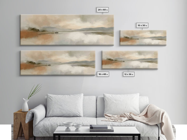 Radiant Horizon Peace | Framed Canvas Print | Christian Wall Art | Panoramic Frame | Jesus Painting | Christian Art Canvas | Christmas Art
