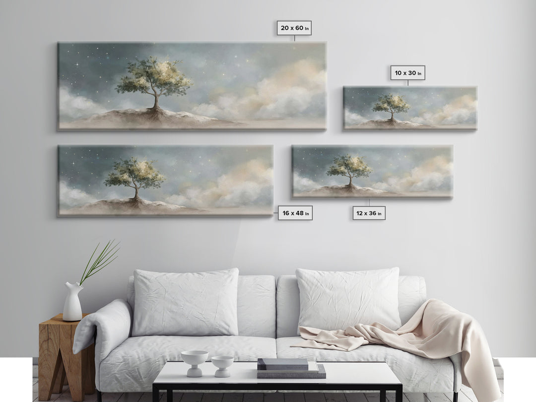 Stillness Of Hope – Framed Canvas Print – Panoramic Wall Art – Christian Art Canvas – Christian Wall Art – Christian Painting – Christmas A
