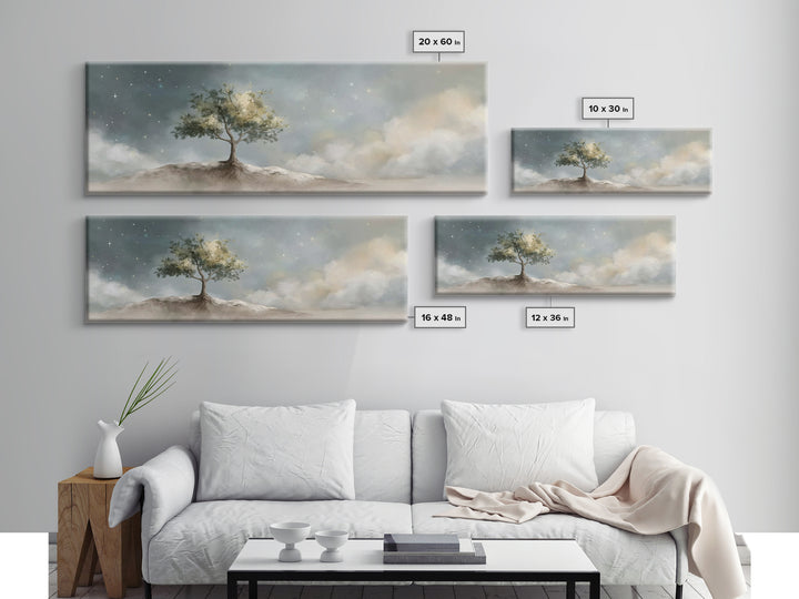 Stillness Of Hope – Framed Canvas Print – Panoramic Wall Art – Christian Art Canvas – Christian Wall Art – Christian Painting – Christmas A