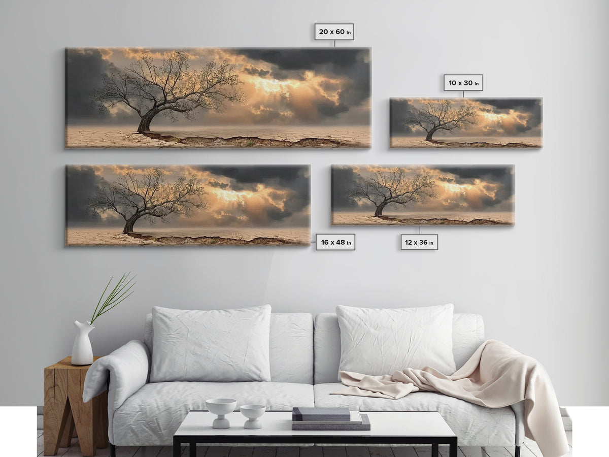 The Guiding Dawn – Framed Canvas Print – Christian Wall Art – Christian Art Canvas – Christmas Art – Panoramic Art – Christian Christmas De
