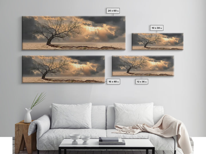 The Guiding Dawn – Framed Canvas Print – Christian Wall Art – Christian Art Canvas – Christmas Art – Panoramic Art – Christian Christmas De