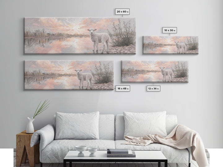 Morning Peace, Framed Canvas Print, Panoramic Art, Christian Wall Art, Christian Art Canvas, Christian Art, Christian Gift, Christian Paint
