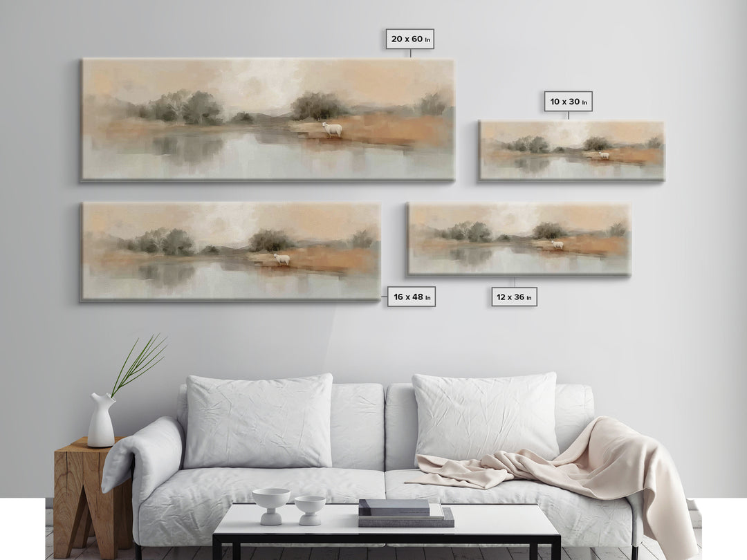 Still Waters Hope | Framed Canvas Print | Panoramic Wall Art | Christian Art Canvas | Christian Wall Art | Christian Art | Christian Gift |