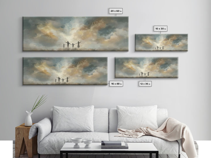 Children Of Light, Framed Canvas Print, Panoramic Art, Christian Art Canvas, Christian Paintings, Christian Wall Art, Christian Gift Ideas