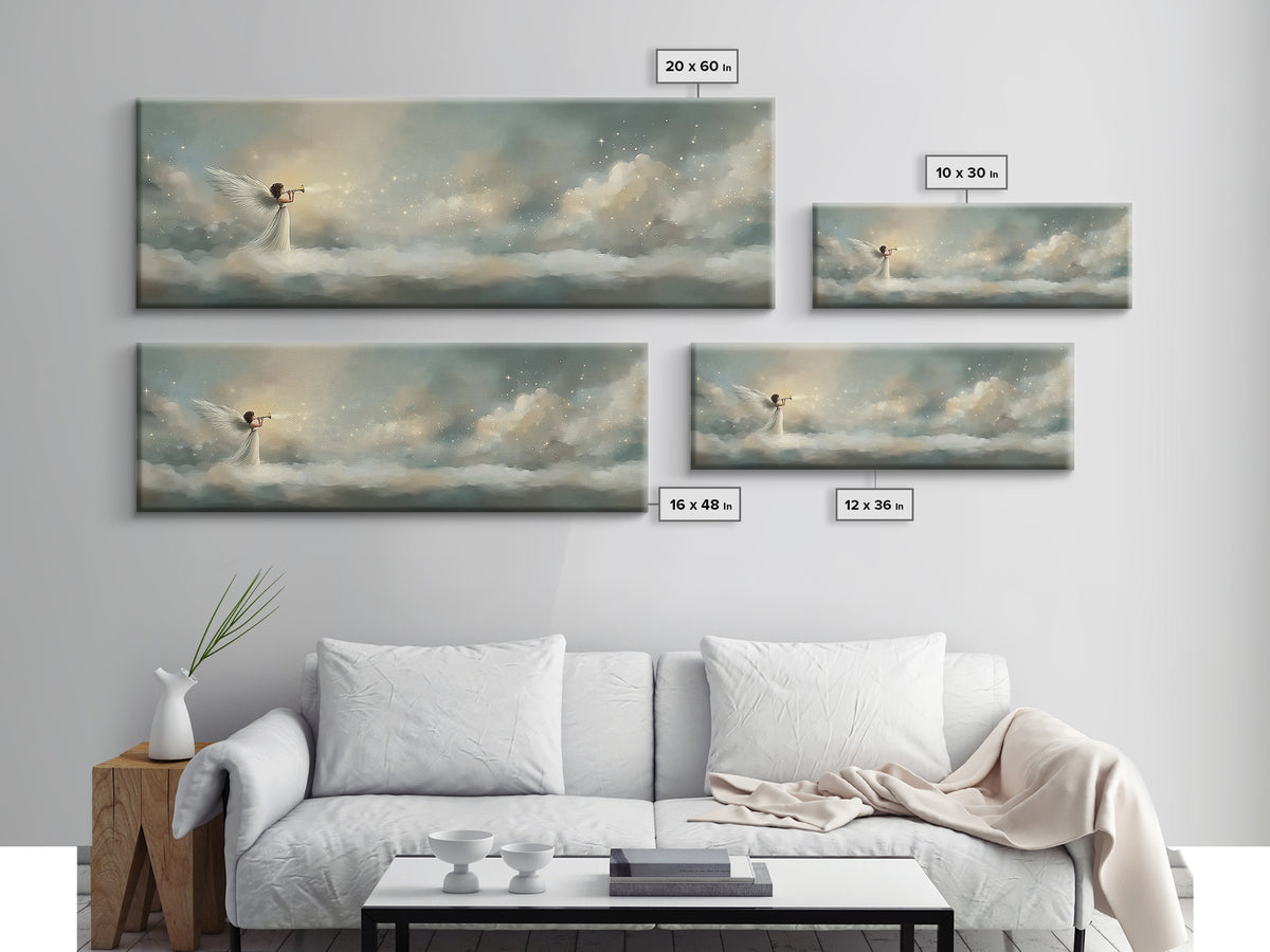 Heralding Light | Framed Canvas Print | Panoramic Art | Christian Art Canvas | Christian Wall Art | Jesus Art Print | Christmas Art