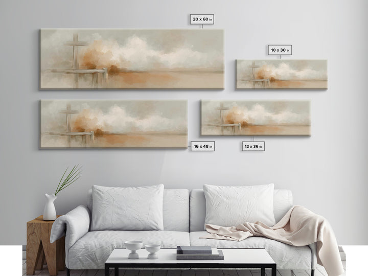 Quiet Redeemer, Framed Canvas Print, Christian Art, Panoramic Print, Christian Painting, Christian Art Canvas, Christian Gift Ideas