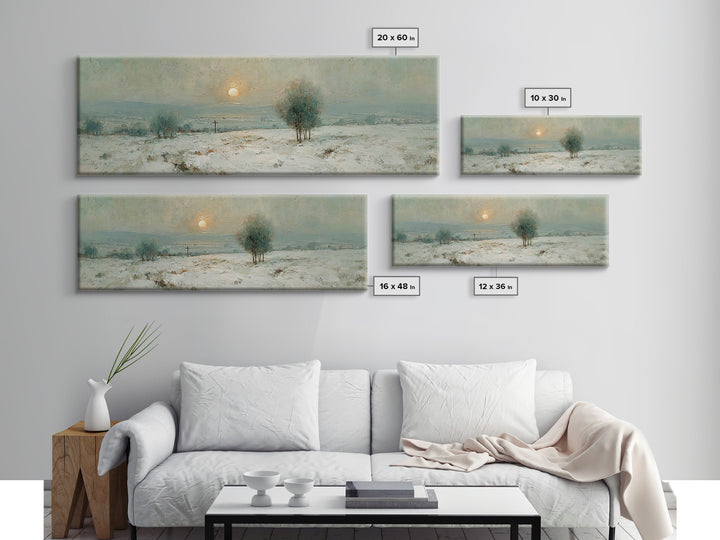Winter Redemption – Framed Canvas Print – Panoramic Frame – Christian Art – Christian Art Canvas – Christian Wall Art – Christian Painting