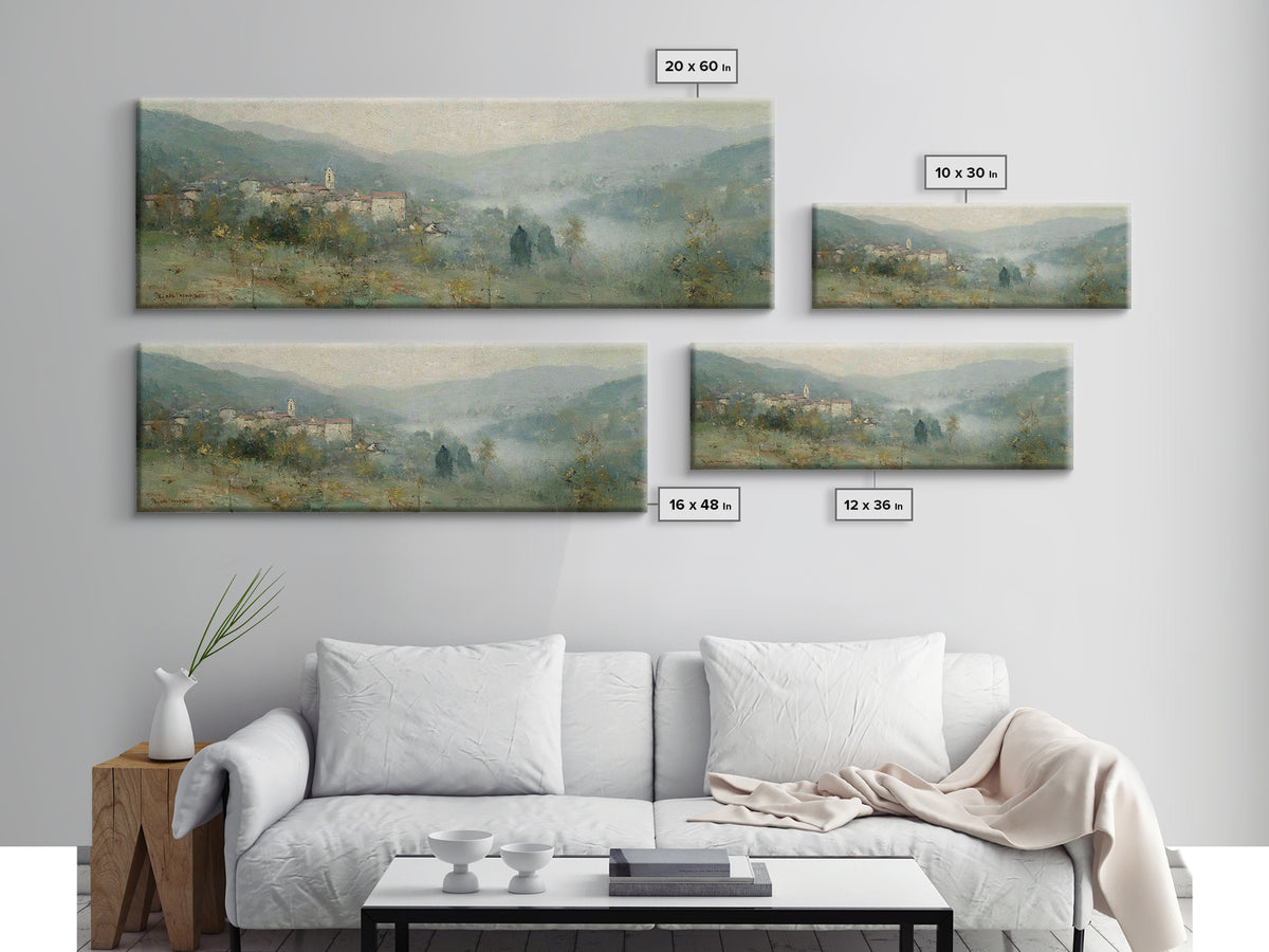 Bell Of Hope | Framed Canvas Print | Panoramic Art | Christian Wall Art | Christian Art Canvas | Christian Painting | Christian Christmas