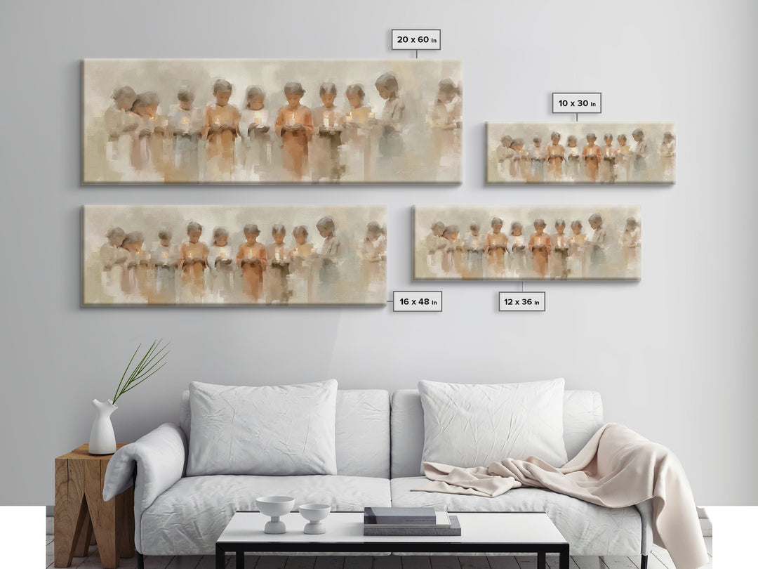 Light Of Innocence, Framed Canvas Print, Panoramic Print, Christian Art Canvas, Christian Wall Art, Christian Painting, Christmas Art, subt