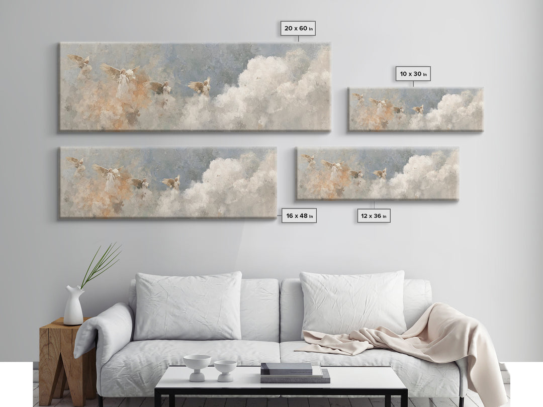 Sanctified Gathering Veil – Framed Canvas Print – Moody Christian Art – Panoramic Art – Christian Wall Art – Christmas Art – Christian Art
