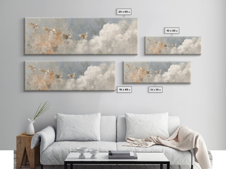 Sanctified Gathering Veil – Framed Canvas Print – Moody Christian Art – Panoramic Art – Christian Wall Art – Christmas Art – Christian Art