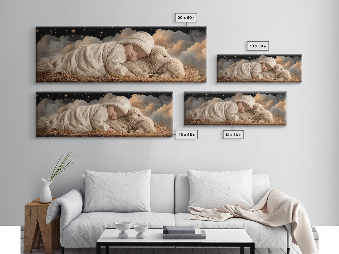 Bethlehem Star Rise - Framed Canvas Print - Christian Wall Art - Christmas Art Prints - Christian Art Canvas - Panoramic Frame - Christian