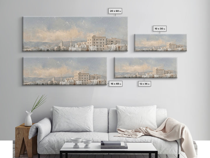 Temple Valley Glow | Framed Canvas Print | Christian Wall Art | Christian Art Canvas | Christmas Art Prints | Panoramic Art | Christian Gif