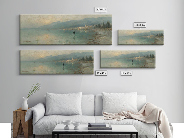Eternal Dawn Walk – Framed Canvas Print – Christian Art Canvas – Jesus Painting – Panoramic Wall Art – Christian Christmas Art – Christian