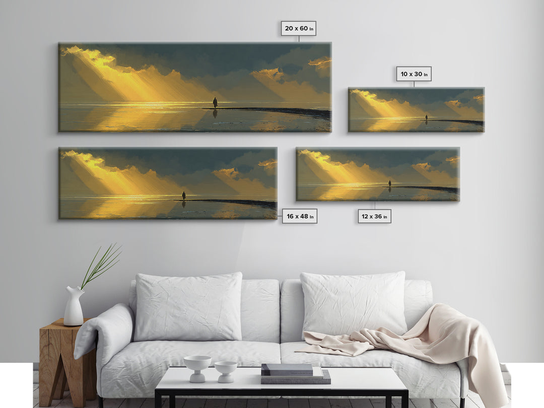 Mercy At Daybreak | Framed Canvas Print | Christian Art Canvas | Jesus Wall Art | Panoramic Art | Christian Christmas Decor | Christian Pai