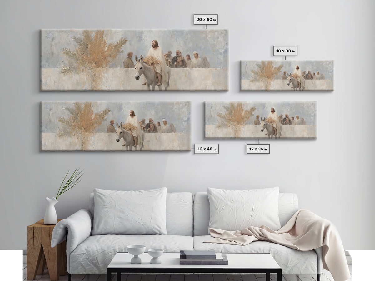 City Of Light | Framed Canvas Print | Christian Wall Art | Panoramic Art | Christian Art Print | Jesus Painting Canvas | Christian Christma