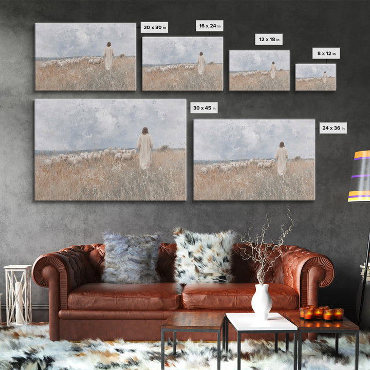 Fields Of Trust – Framed Canvas Print – Christian Wall Art – Christian Art – Jesus Painting – Christian Art Canvas – Christian Christmas Ar