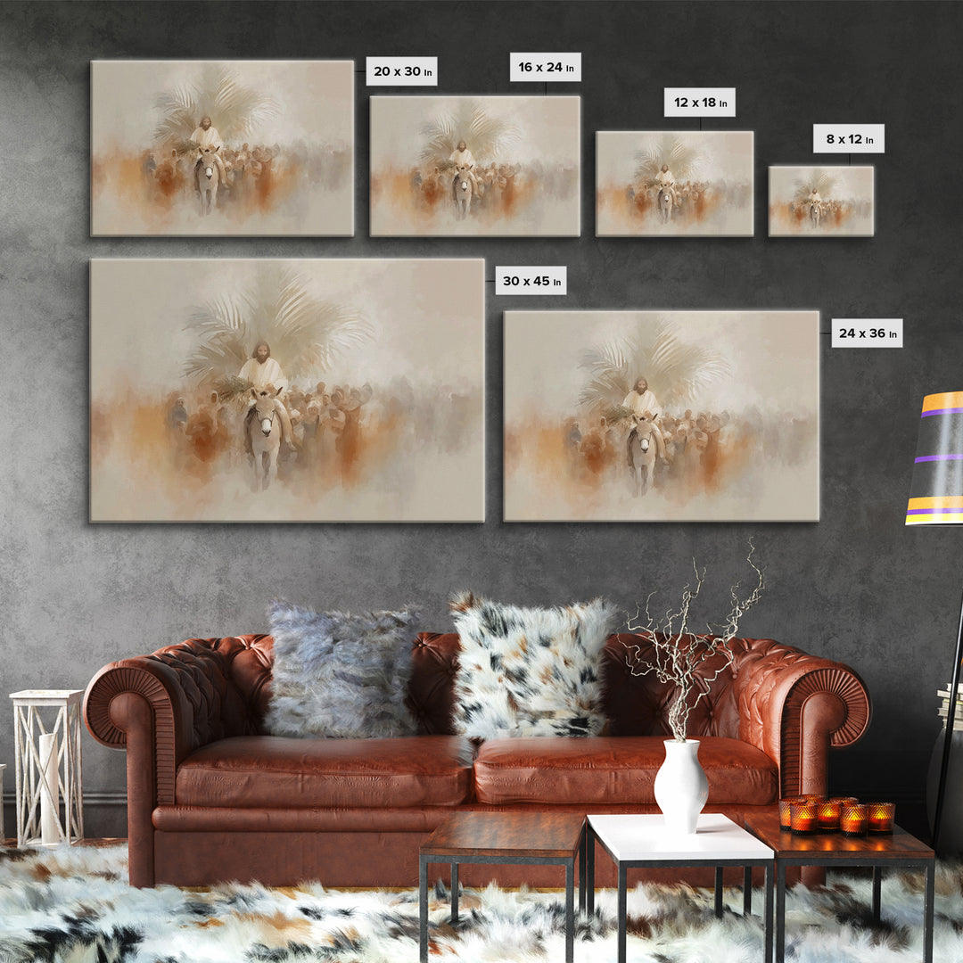 Triumphal Way Glory - Framed Canvas Print - Christian Wall Art - Jesus Painting - Christian Art Canvas - Christian Christmas Decor - Christ