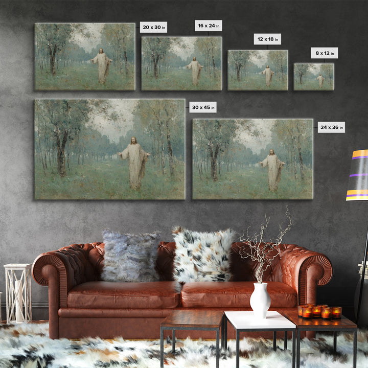Soft Twilight Bloom – Framed Canvas Print – Christian Art – Jesus Painting – Christian Art Work – Subtle Christian Art – Christian Christma