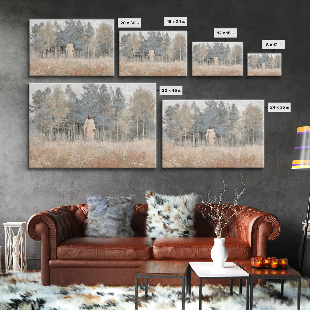 Pathway Of Mercy – Framed Canvas Print – Jesus Painting – Christian Art Canvas – Christian Wall Art – Unique Christian Art – Large Christia