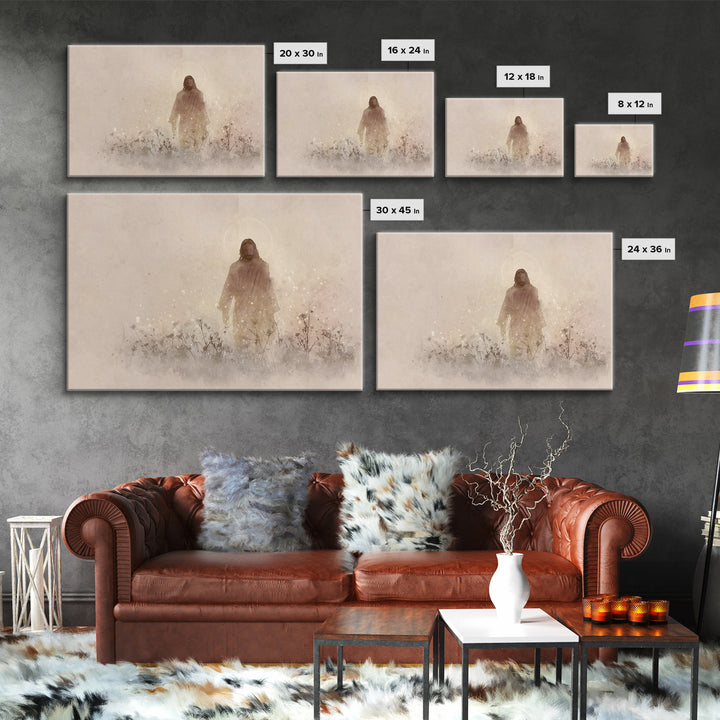 Radiant Messiah | Framed Canvas Print | Christian Wall Art | Jesus Painting | Christian Christmas Art | Christian Art Canvas | Christian De