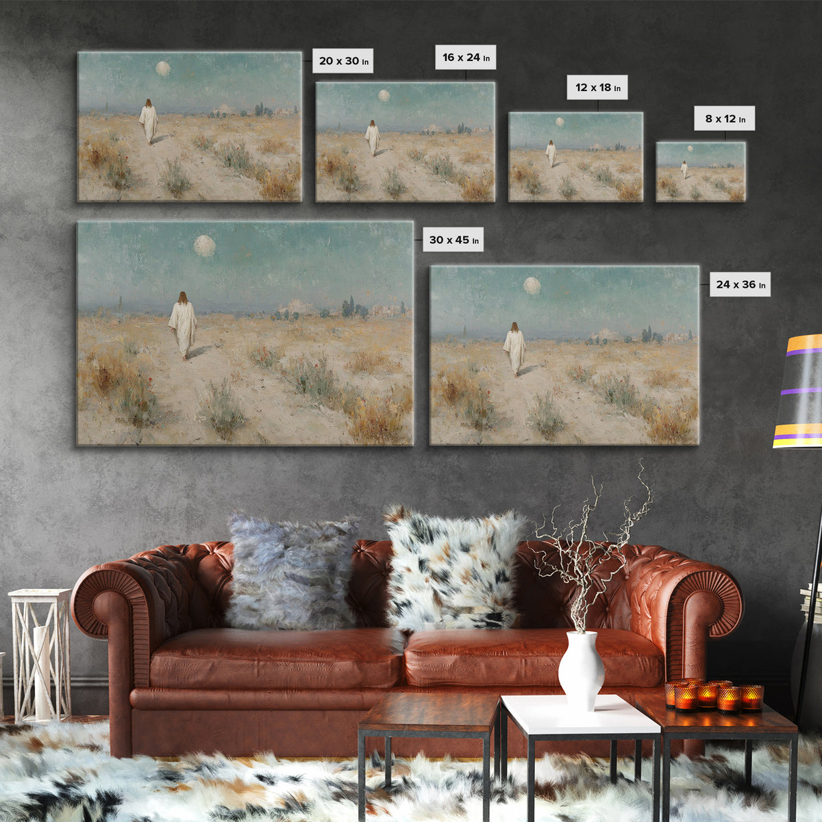 Wilderness Hope – Framed Canvas Print – Christian Art – Jesus Painting – Christian Wall Art – Vintage Christian Art – Christian Art Canvas