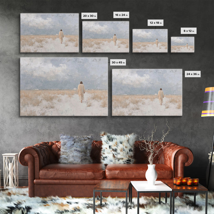 City Of Mercy, Framed Canvas Print, Christian Art Canvas, Christian Wall Art, Jesus Painting, Subtle Christian Art, Christian Gift