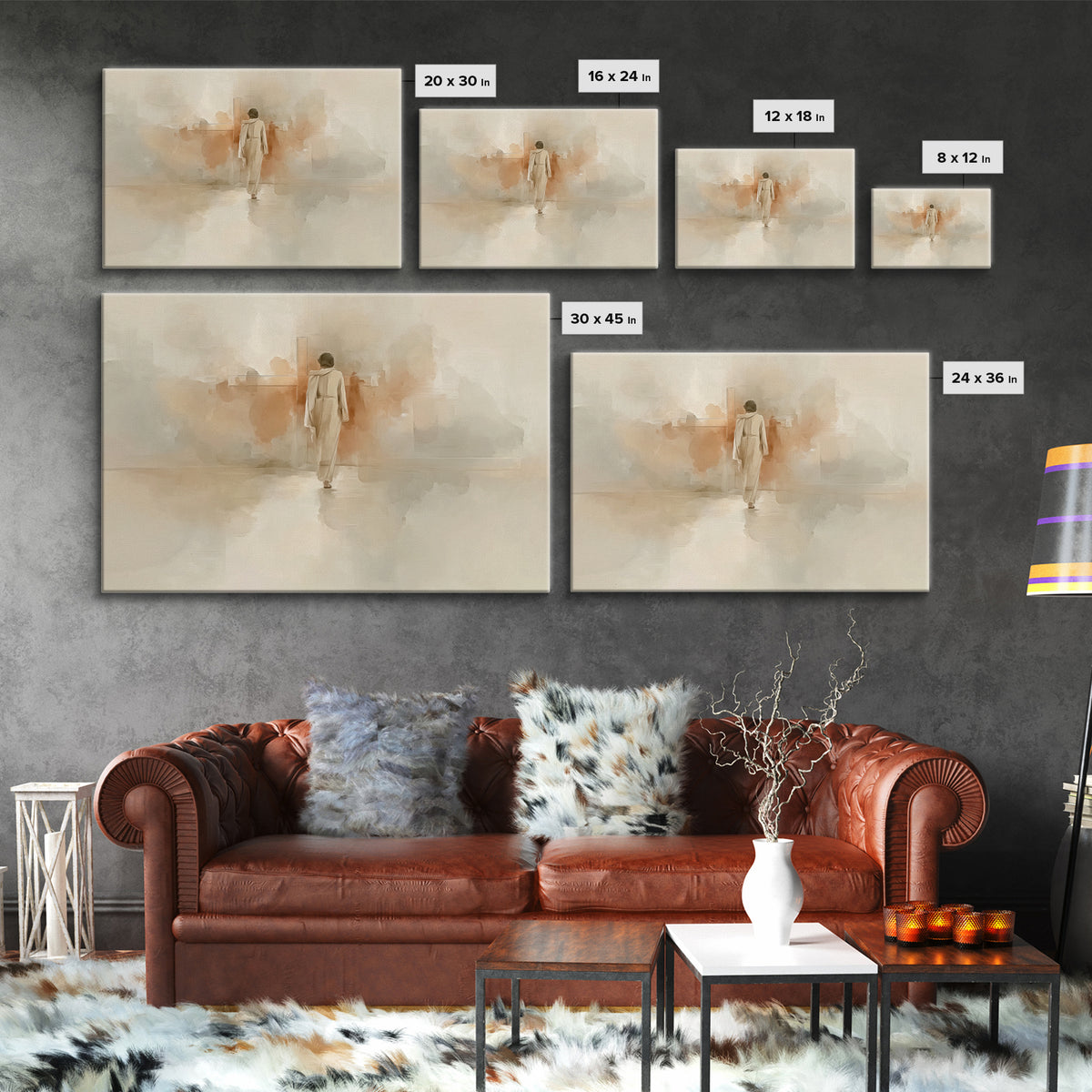Crosswalk Promise | Framed Canvas Print | Christian Wall Art | Jesus Painting | Christian Art Canvas | Abstract Christian Art | Modern Chri