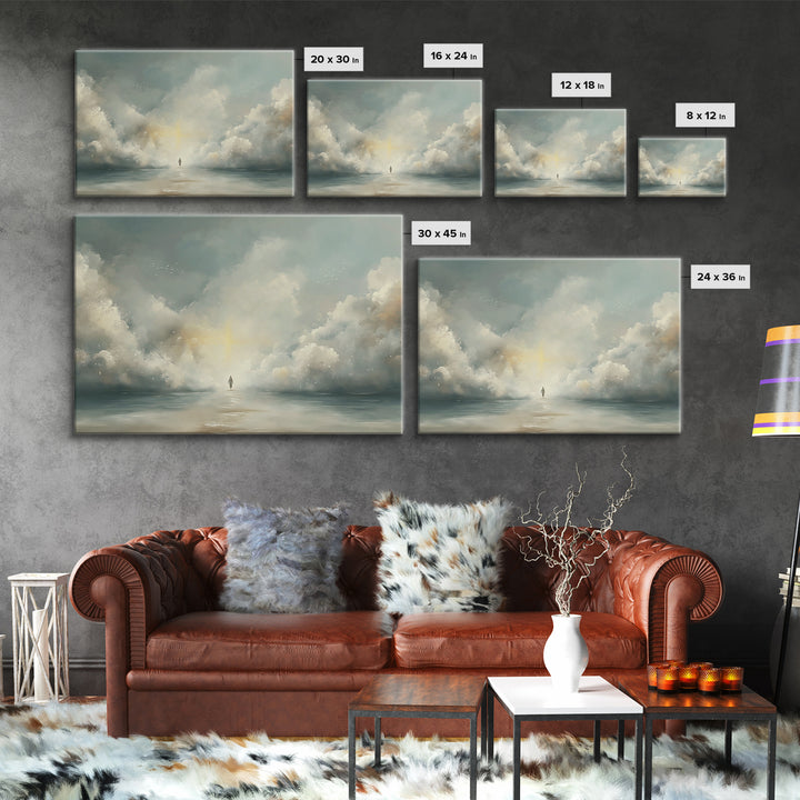 Heavenly Passage – Framed Canvas Print – Christian Wall Art – Jesus Painting – Christian Art Canvas – Modern Christian Art – Christmas Art